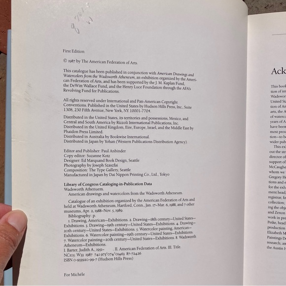 1987 American Drawings and Watercolors From the Wadsworth Atheneum Art Books - Picture 15 of 17